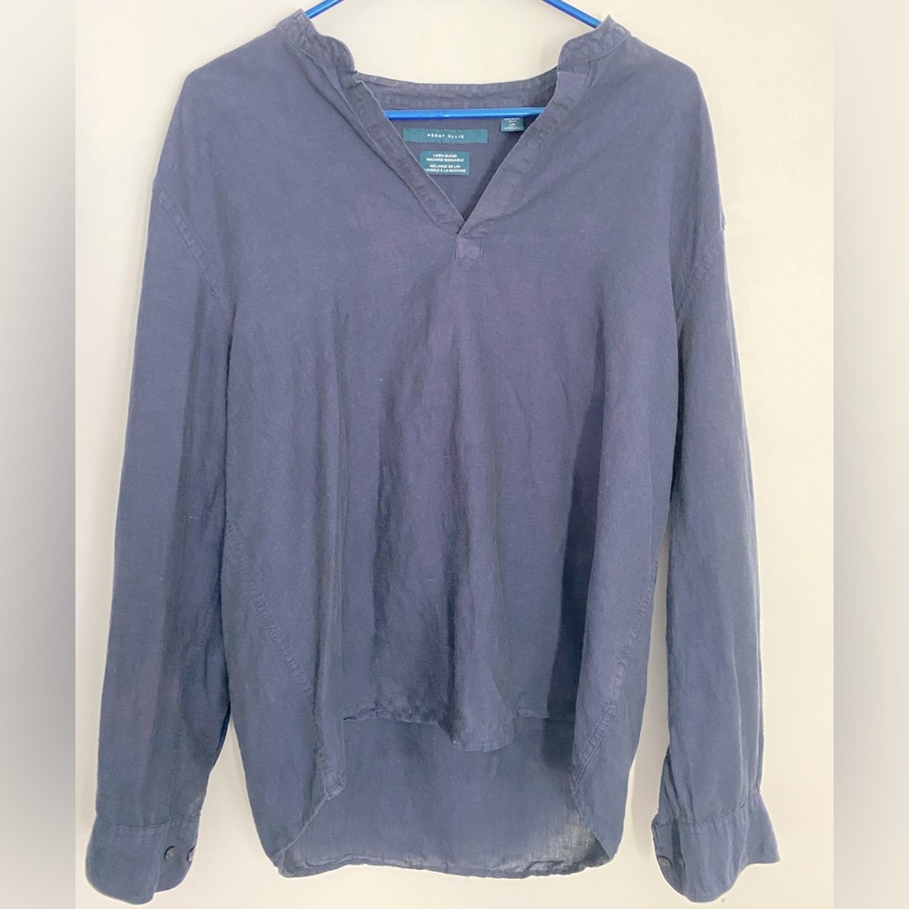 Perry Ellis Linen Long Sleeve